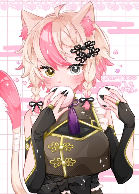 配信で描いてたリクエスト完成しました!Skebリクエストありがとうございました#skeb  #イラスト 