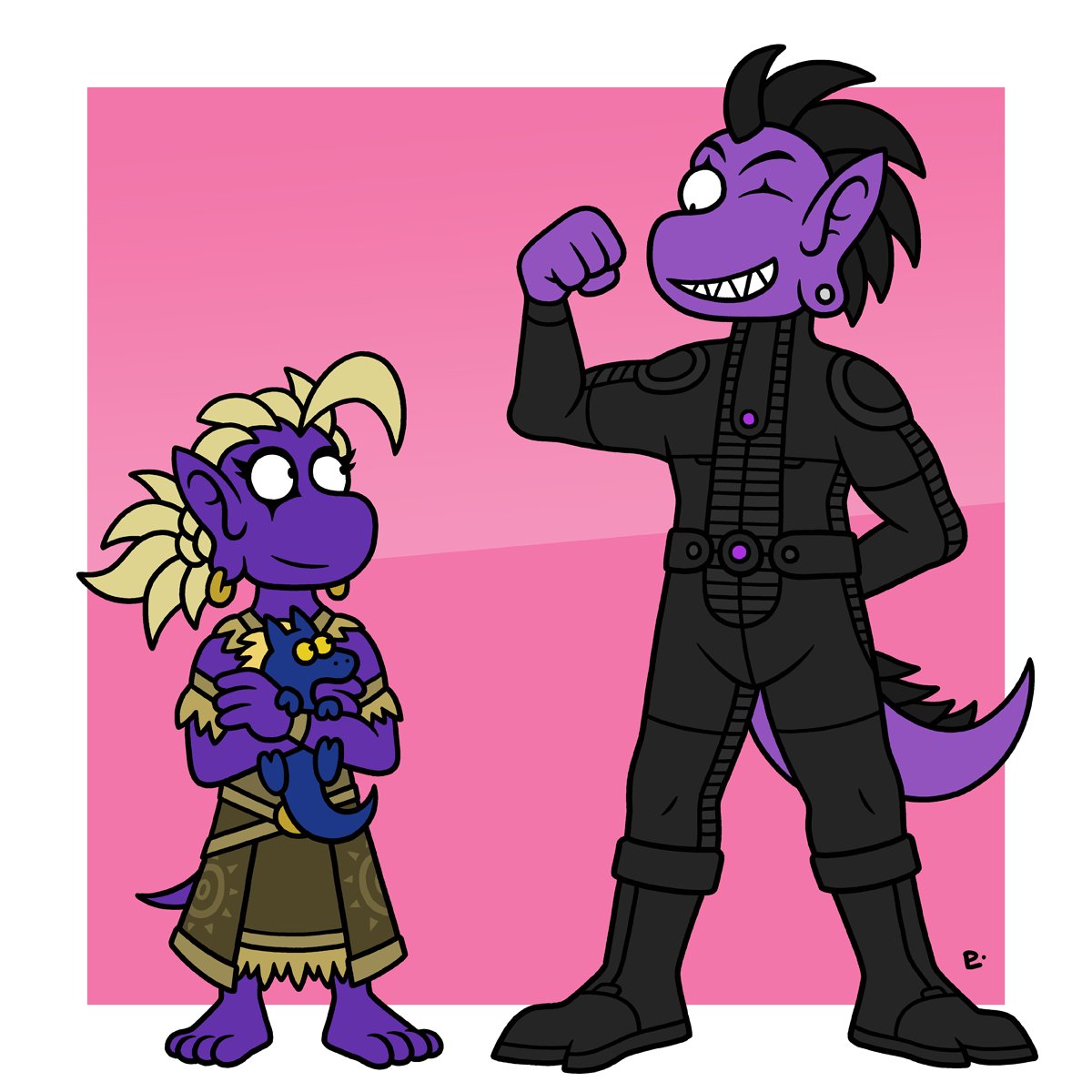 People keep talking about transgender aliens or something, so I hopped in and gender swapped a few of my alien OCs🏳️‍⚧️