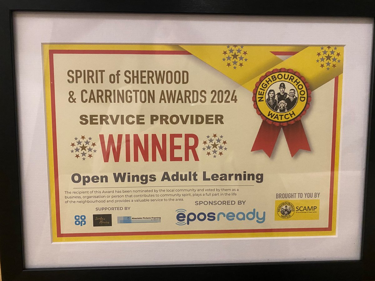We actually won the <a href="/sherwood/">S H E R W O O D</a>, Carrington and Mapperley Park Best Service Provider Award! Thank you to our amazing community for voting for us!
