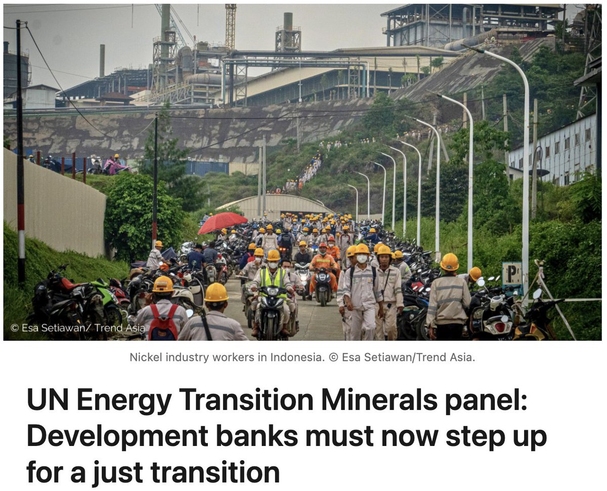 Recourse | @re-course.org on Bluesky (@recourseteam) on Twitter photo As <a href="/AntonioGuterez/">antonio guterez</a>'s panel on Critical Energy Transition Minerals publish guidance for a just approach to minerals & mining, we call on the development banks - including <a href="/WorldBank/">World Bank</a> - to step up and implement the principles.
💎 Read more linkedin.com/pulse/un-energ… #JustMinerals 🧵 As <a href="/AntonioGuterez/">antonio guterez</a>'s panel on Critical Energy Transition Minerals publish guidance for a just approach to minerals & mining, we call on the development banks - including <a href="/WorldBank/">World Bank</a> - to step up and implement the principles.
💎 Read more linkedin.com/pulse/un-energ… #JustMinerals 🧵