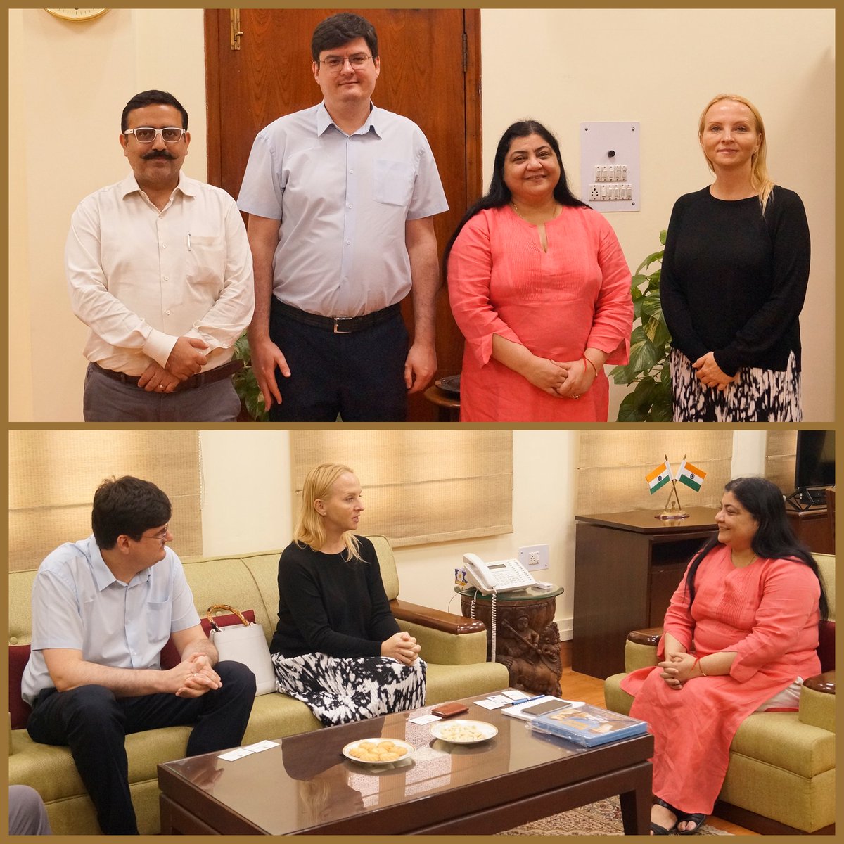ICWA (@icwa_newdelhi) on Twitter photo Dr. Elena Remizova, Head and Director of the Russian House in New Delhi met Nutan Kapoor Mahawar, Additional Secretary, ICWA today to discuss institutional collaboration. She was accompanied by Victor Gorelykh, incoming Head of Russian House in Mumbai <a href="/RCSCMUMBAI/">Russian House in Mumbai</a>. Dr. Elena Remizova, Head and Director of the Russian House in New Delhi met Nutan Kapoor Mahawar, Additional Secretary, ICWA today to discuss institutional collaboration. She was accompanied by Victor Gorelykh, incoming Head of Russian House in Mumbai <a href="/RCSCMUMBAI/">Russian House in Mumbai</a>.