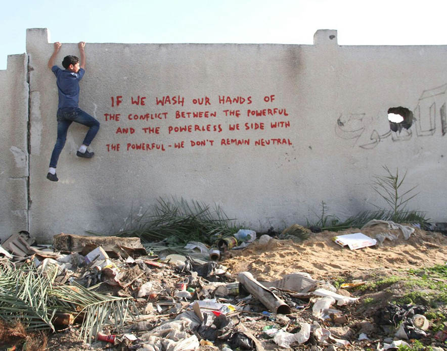 "If we wash our hands of the conflict between the powerful and the powerless, we side with the powerful - we don't remain neutral" - #Banksy 

We are $BANKSY on #SOL (#Solana) and we are here to stay, spread the word of #BANKSY art over the blockchain and make the world