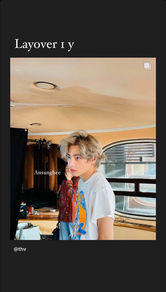 btsinthemoment's tweet photo. [thv] instagram story 

🐯 layover 1 y 
ansunghee 

🐯 @/rkive 
it's your birthday today pwababababababa https://t.co/sfbVYF7hNF