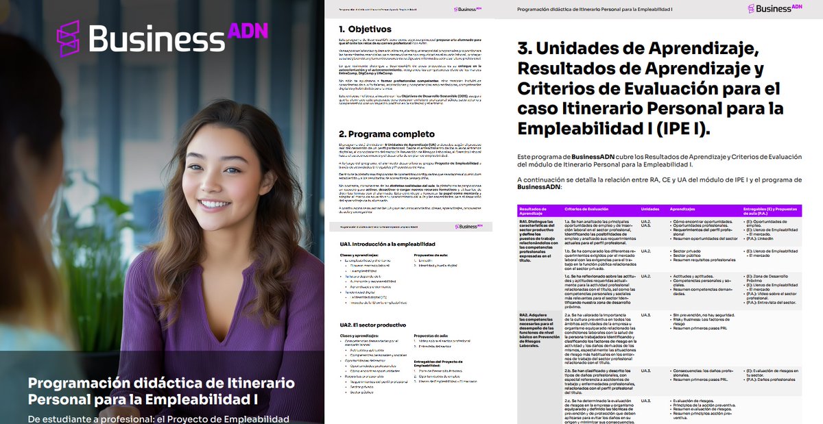 Tenemos lista la Programación Didáctica de IPE I.

1. Objetivos
2. Programa completo
3. Relación entre unidades y RA y CE

La enviaremos la semana que viene; pero si la quieres antes...

Te la envío por aquí.

Solo tienes que poner un comentario ("Me interesa", "Quiero verla"...)