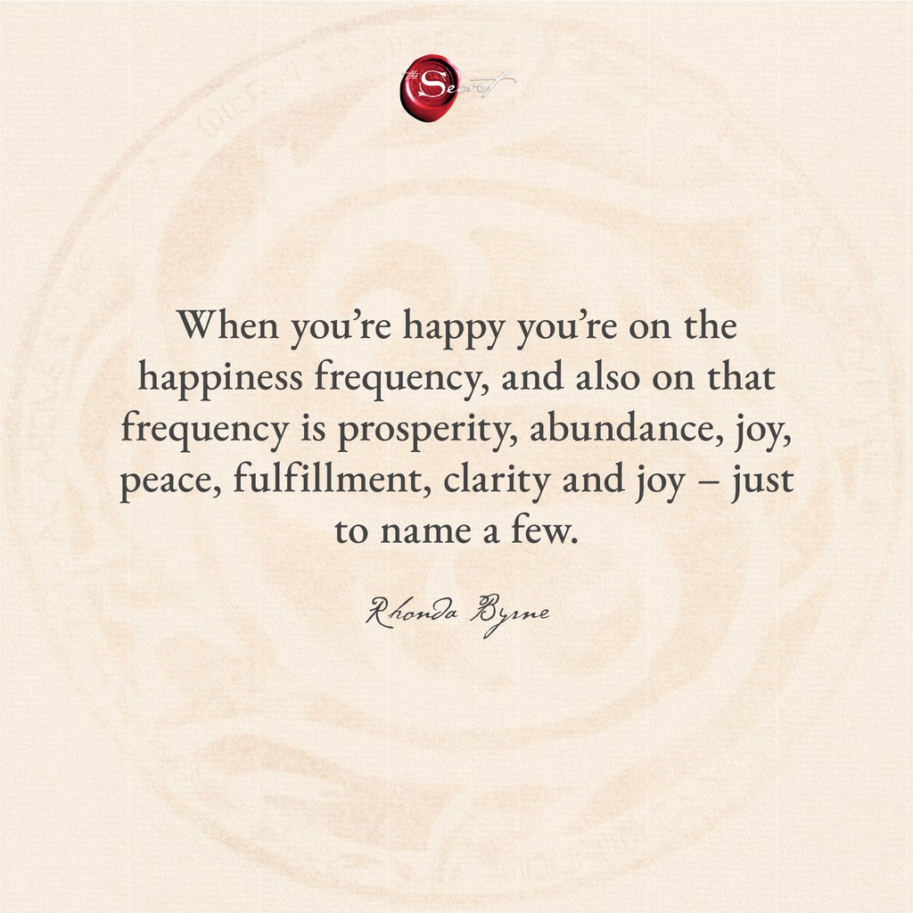 thesecret's tweet image. What things put you into the happiness frequencies? 😊

"When you’re happy you’re on the happiness frequency, and also on that frequency is prosperity, abundance, joy, peace, fulfilment, clarity and joy – just to name a few."

#RhondaByrne #manifestation #askbelievereceive