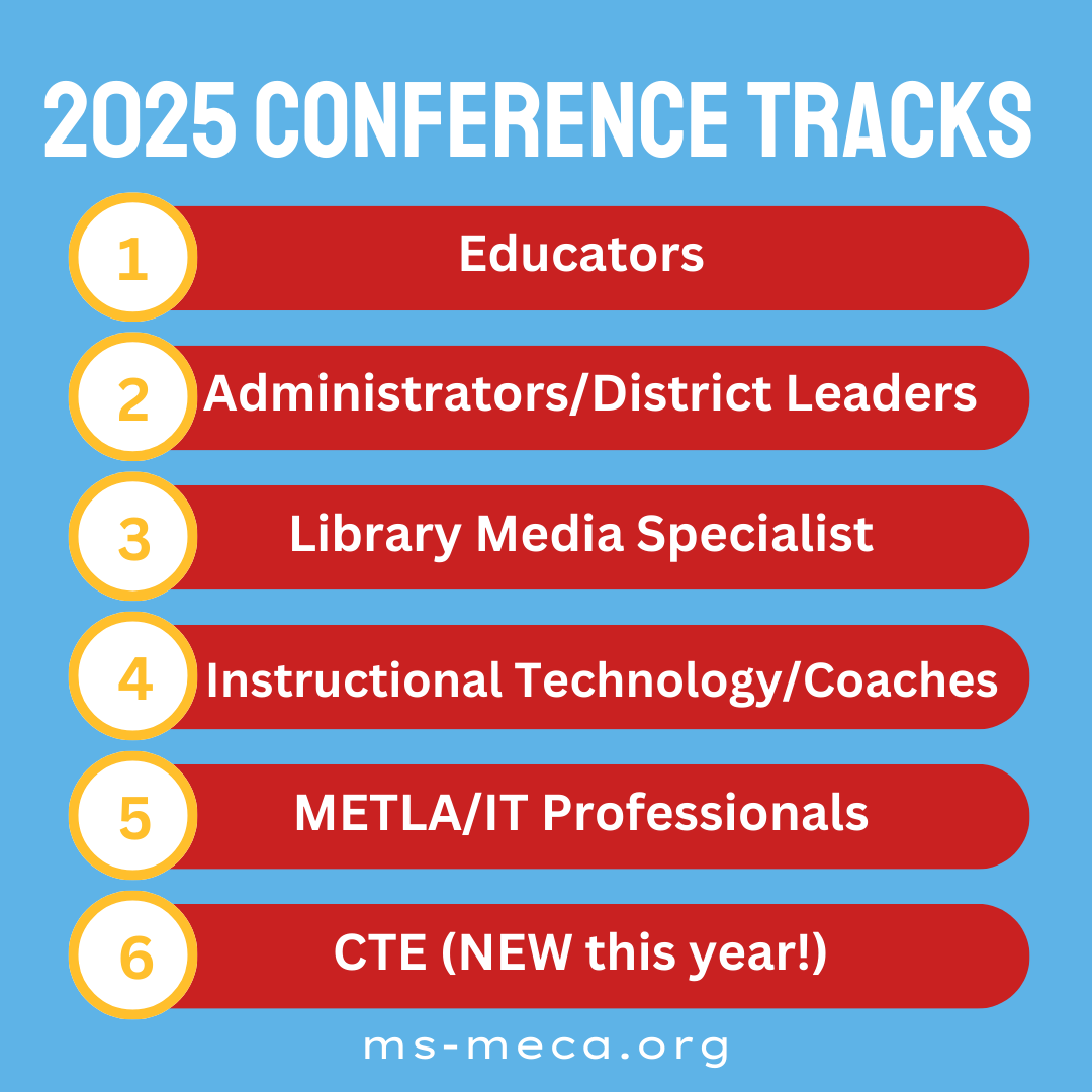 Don’t miss your chance to share your expertise and innovation at this year’s MECA Conference! The call for proposals is closing SOON on October 1. 
Submit your proposal today!

#MECA25 #EdTech #CallForProposals #Connectcollaboratecreate #MECAontheMidway