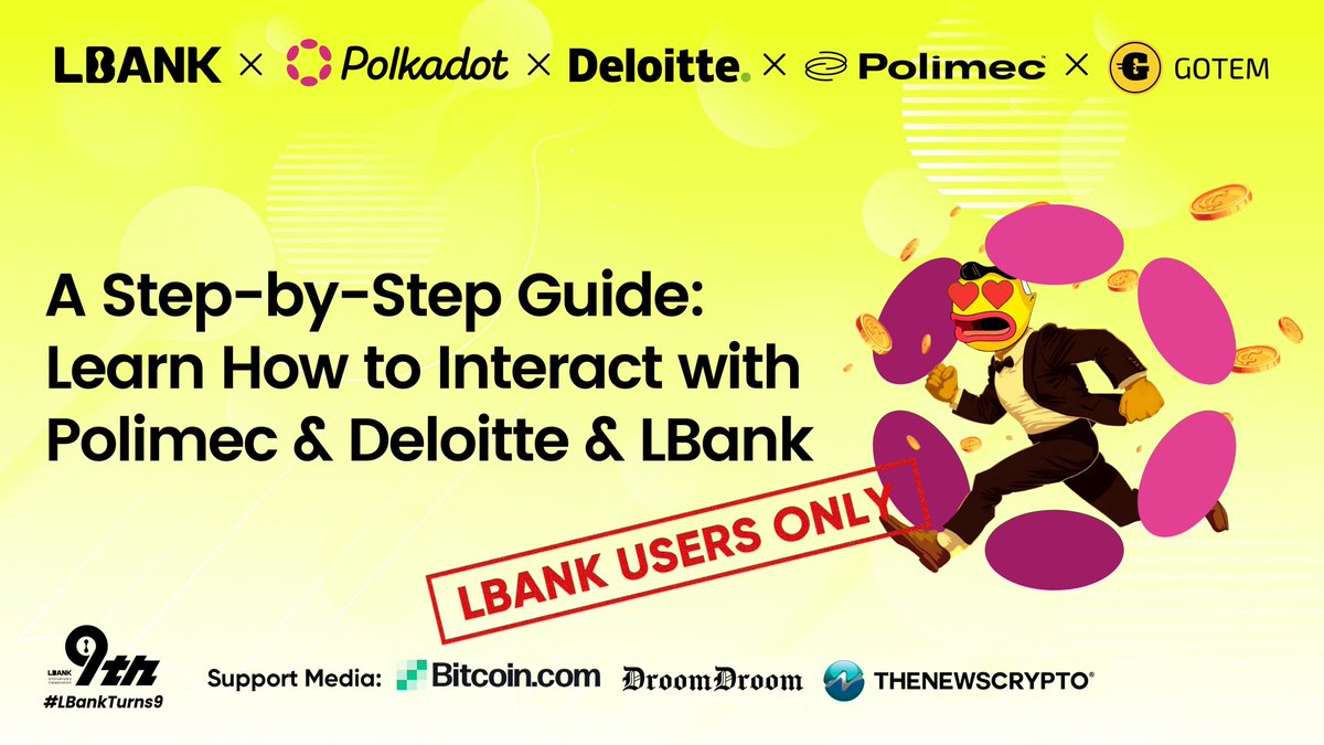 LBank.com (@lbank_exchange) on Twitter photo ā¼ļøThe Ultimate #Polkadot Guide: Win from the $300,000 Prize Pool with Ease! šLBANK USERS ONLY! <a href="/Polkadot/">Polkadot</a>, <a href="/PolimecProtocol/">Polimec</a>, <a href="/Deloitte/">Deloitte</a>, <a href="/gotem_io/">gotEM Network</a>
Detailed Tutorialš²šµ:lbank-exchange.medium.com/a-step-by-stepā¦
Where are you at in the process? Drop a comment and let's see! š
1ļøā£ Join ā¼ļøThe Ultimate #Polkadot Guide: Win from the $300,000 Prize Pool with Ease! šLBANK USERS ONLY! <a href="/Polkadot/">Polkadot</a>, <a href="/PolimecProtocol/">Polimec</a>, <a href="/Deloitte/">Deloitte</a>, <a href="/gotem_io/">gotEM Network</a>
Detailed Tutorialš²šµ:lbank-exchange.medium.com/a-step-by-stepā¦
Where are you at in the process? Drop a comment and let's see! š
1ļøā£ Join