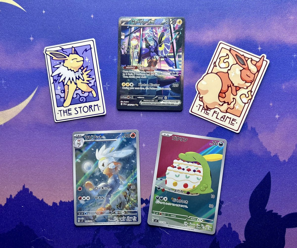 Rheaquaza's tweet image. 🎉🎊 8,500 Follower Giveaway! 🎊🎉

One person will win these cards and eeveelution stickers! 

To Enter: ✔️ Retweet! 

Winner will be drawn on Thursday, September 19th!