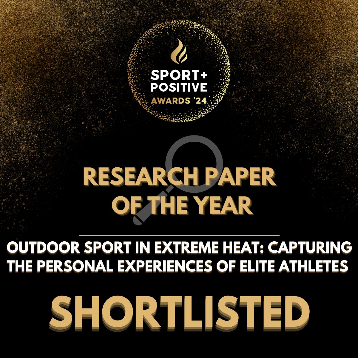 I am proud to share that my 2nd PhD paper has been shortlisted for Research Paper of the Year <a href="/SportPosSummit/">Sport Positive</a> Awards 2024

Congratulations to all the others shortlisted, it is a fantastic achievement. I’m really looking forward to celebrating in October!
 
#SportPositiveAwards24