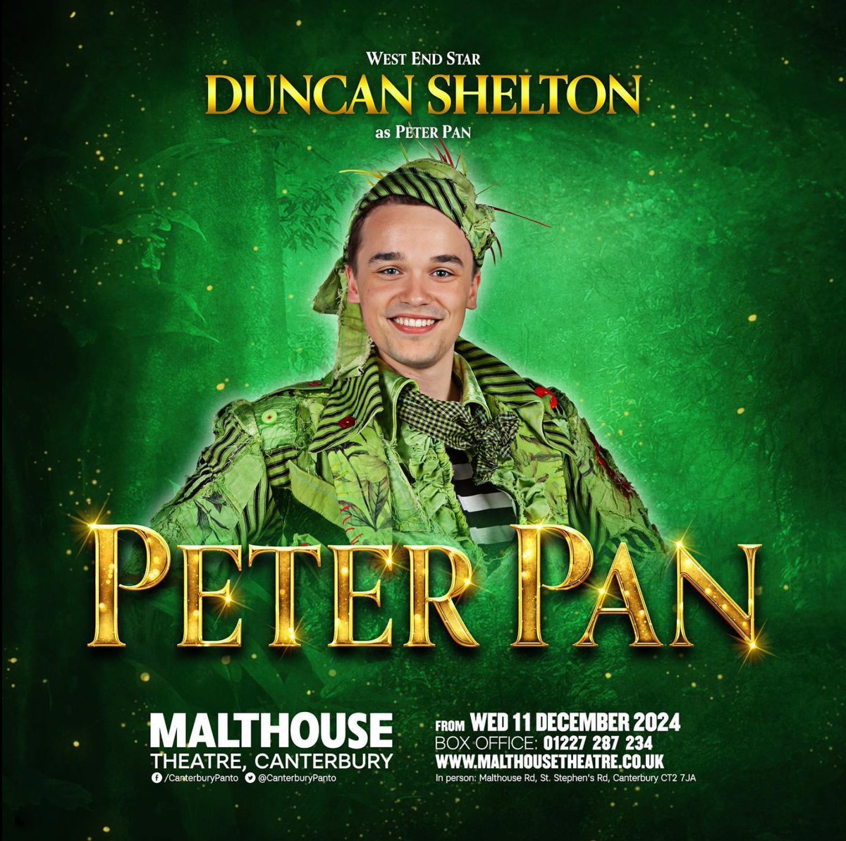 Playing Peter Pan in <a href="/CanterburyPanto/">Canterbury Panto</a> this year is <a href="/DuncanShelton_/">Duncan Shelton</a>! Performances begin 11th December at <a href="/themalthouseart/">The Malthouse Theatre</a>. Casting by <a href="/JGHCasting/">Gardner Hodges Casting</a> | <a href="/GardnerHodgesEn/">Gardner Hodges Entertainment</a>