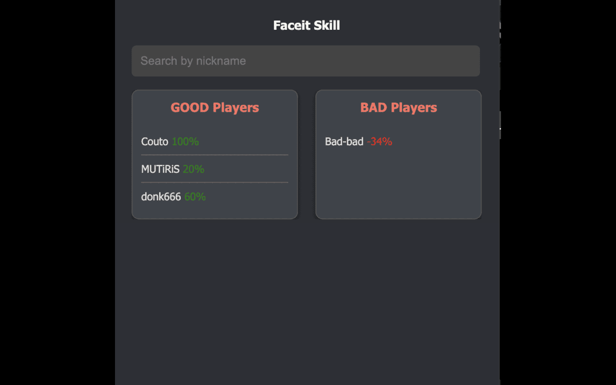 🚨 #CS2 players, YOU NEED this! 🚨

Bad team once? ok. But twice? 🤨

With Faceit Skill, tag players as 🔥 or 💩 and never get stuck with a bad team again!
✔️ Smarter queues = better games = + elo 
✔️ Global skill % insights from all the 🌍

Try it now 👉 shorturl.at/hfGk3