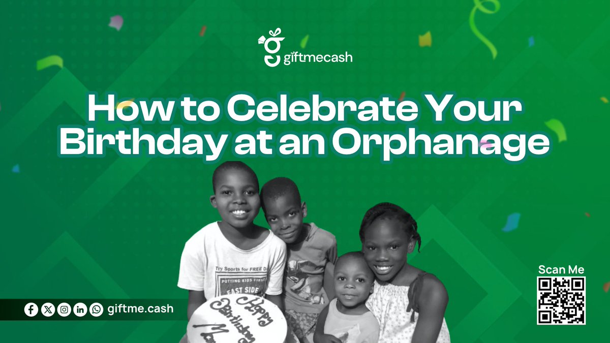 I have always seen birthdays as a once in a year day that is all about me but recently, I have found joy in celebrating in orphanage homes around me. 

If this is something you’re interested in click on this link Giftme.cash to get started.