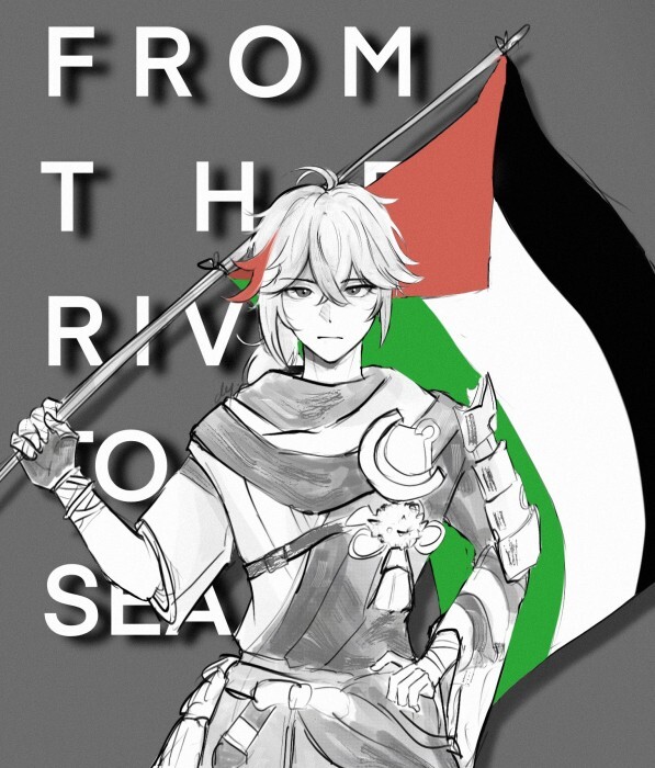 babufess's tweet photo. babu! kazuha would be on palestine’s side 🇵🇸

art by sender https://t.co/vZfGsOoFQi