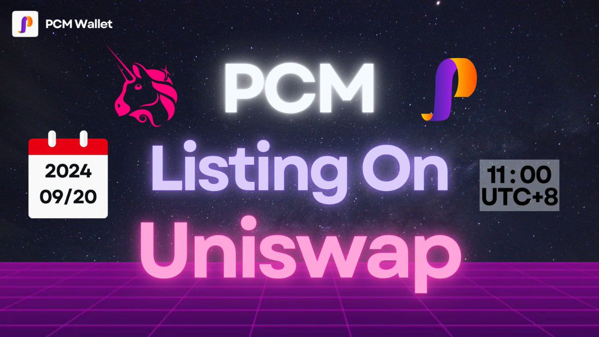 ¡PCM se incluirá en #Uniswap! 🎉

 Se incluirá oficialmente en Uniswap el 20 de septiembre de 2024 a las 11:00 a. m. (UTC+8).

- Dirección del contrato: 0xD0CF4dE352aC8dccE00bD6B93EE73D3Cb272edC3

- Red blockchain: Optimism

- Par de tokens: PCM/ETH

#pcm #Uniswap #pcmwallet