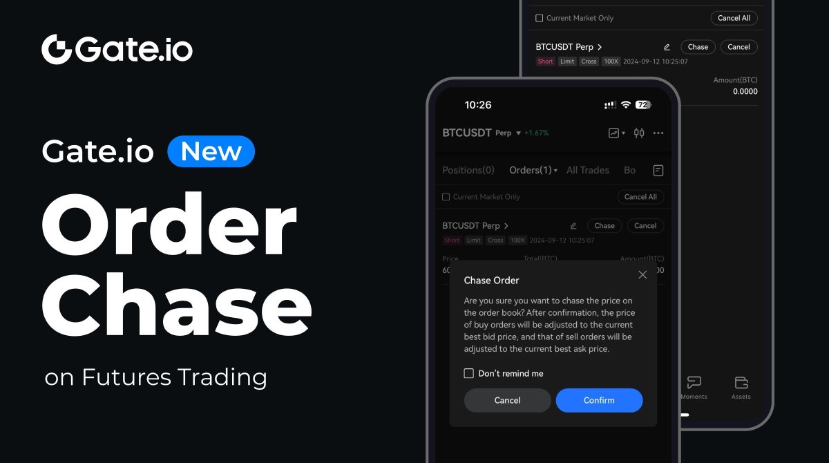 🚀 New "Chase Order" Feature on Gate.io App!

✅ One-click to update limit orders to the best price
✅ No manual cancellations needed
✅ Stay updated with market changes

Try it now👉 gate.io/announcements/…
Boost your trading efficiency! 📈

#CryptoTrading