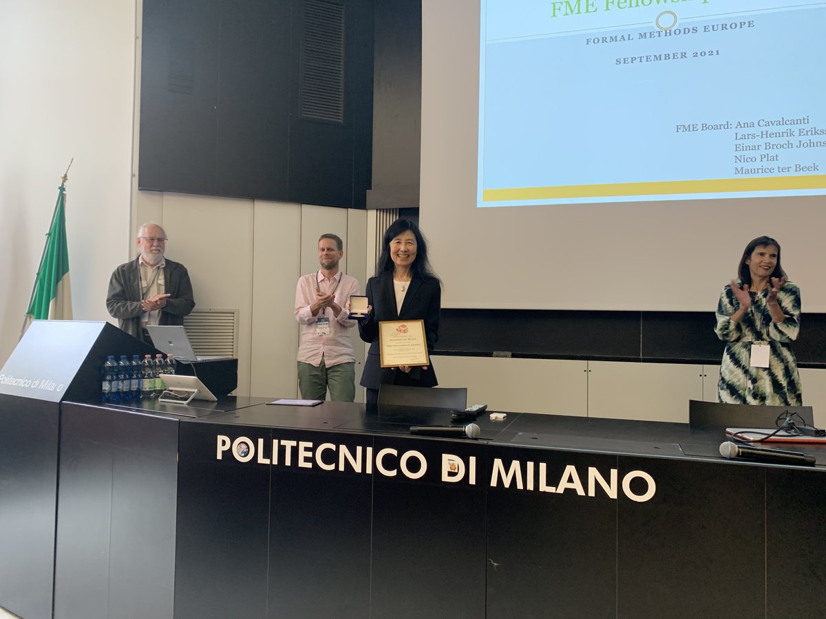 FMsymp's tweet image. A proud and historical moment for the FM community: Jeannette Wing is the first female winner of the FME Fellowship Award 🏆