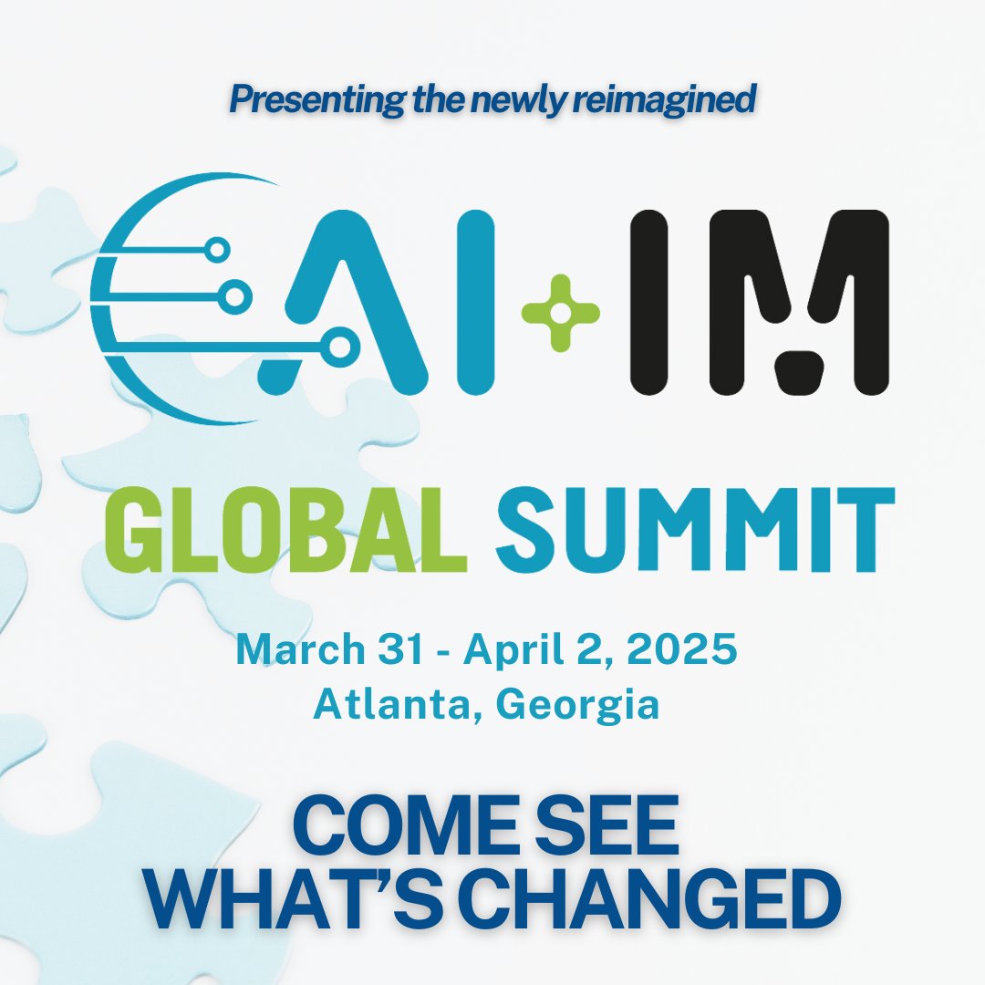 🎉 Exciting news! Introducing the AI+IM Global Summit!  We've revamped the AIIM Conference into an extraordinary event for information management. 

🗓️ Mark your calendars: March 31 - April 2, 2025, in Atlanta, GA. 🔗 Discover more and sign up for alerts: hubs.la/Q02PCrCR0