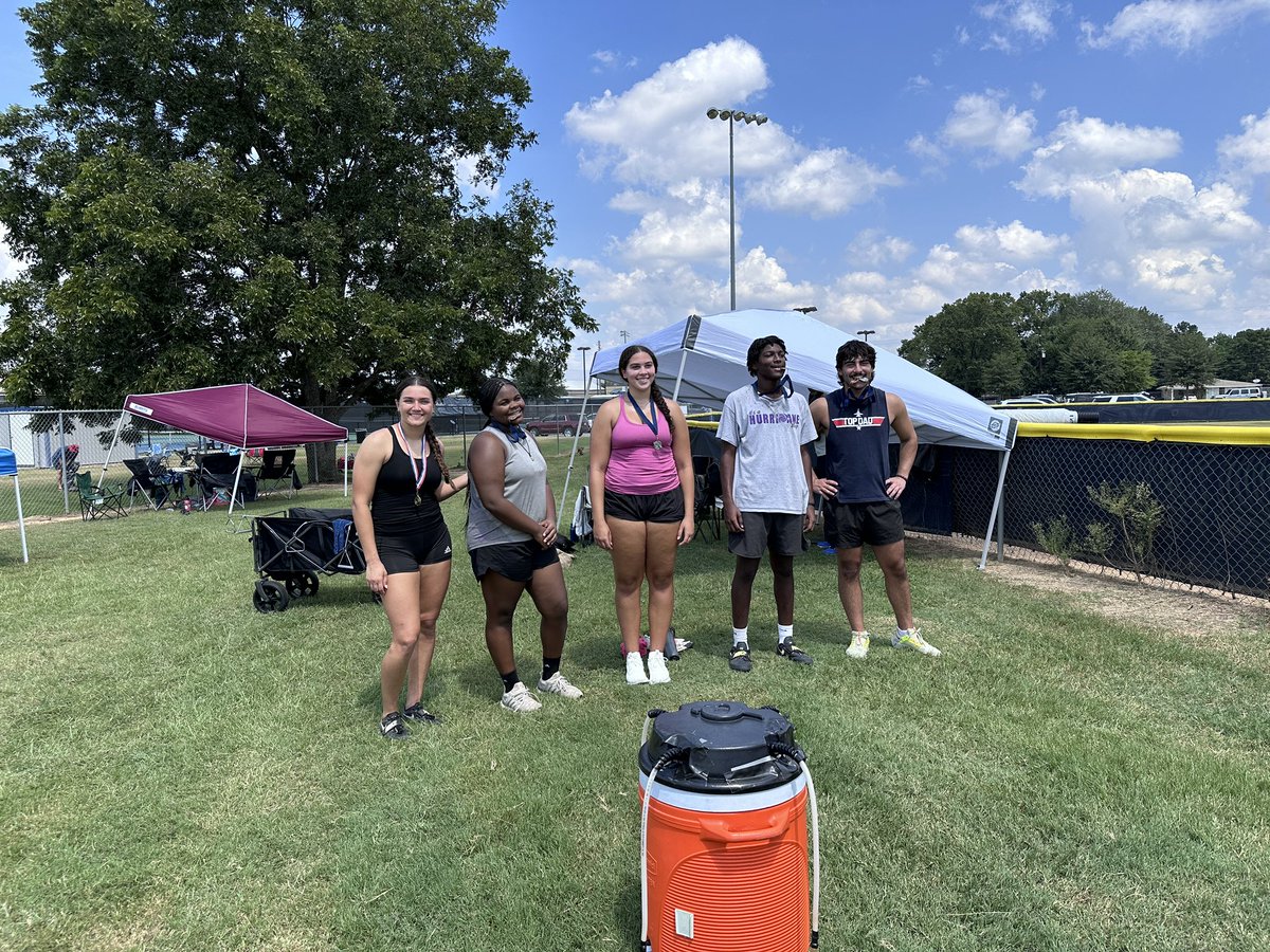 Gearing up for another talent filled Saturday- these were our winners from the inaugural hammer throw competition in August. Yes you read that correctly, hammer in Texas for high school. <a href="/NickyBorroto07/">Nicky Borroto</a> <a href="/Josephine_Flynt/">Josephine Flynt</a> Michael Rhodes and Braden Alvarado Symone Thomas