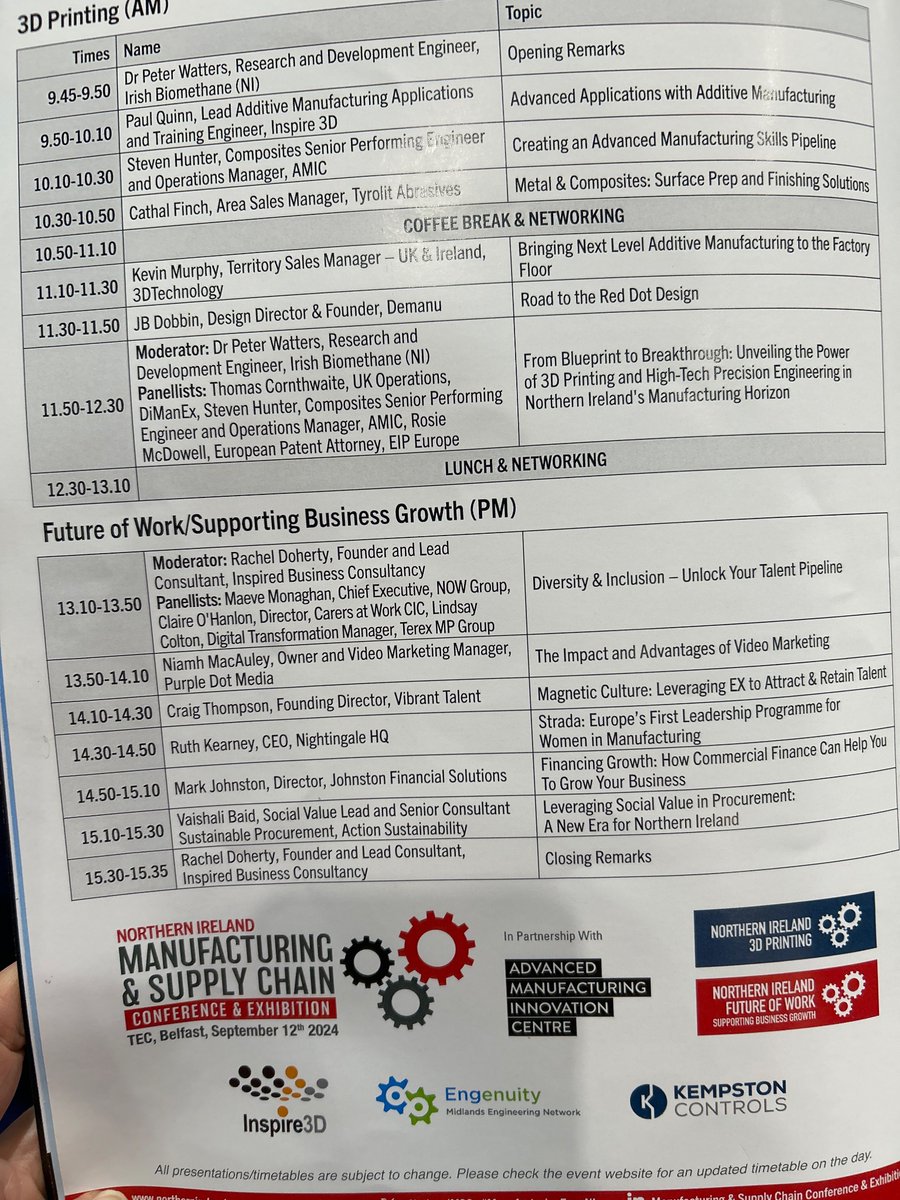 FSBNIRegion's tweet photo. Our @FSB_NI member @maevemonaghan from @NOW_Group speaking on how Diversity &amp; Inclusion can unlock talent at the @NationalMSC  
#ManufacturingExpoNI panel now https://t.co/g16TW3zGMT