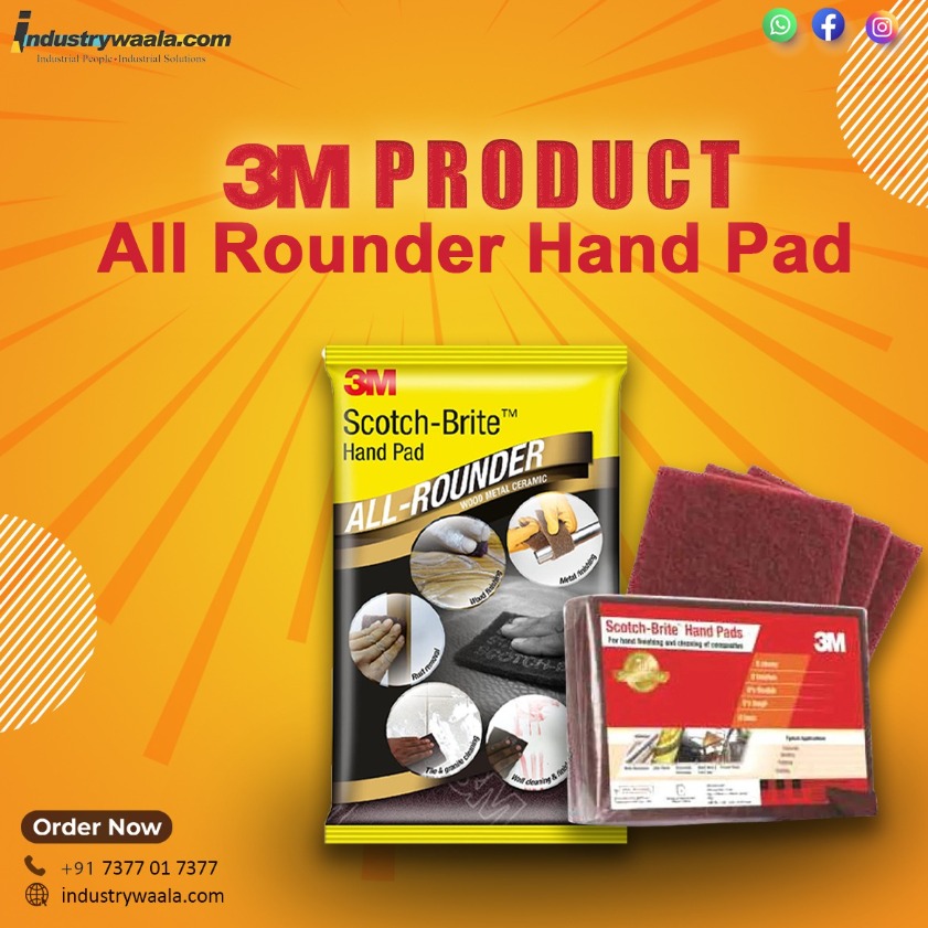 Industrywaala1's tweet image. Looking for a versatile and effective hand pad for all your surface preparation needs? Check out the #3MAllRounderHandPad! With its unique design and durable construction, #3MProducts #HandPad #SurfacePreparation @3M.call now +91 7377017377 industrywaala.com.