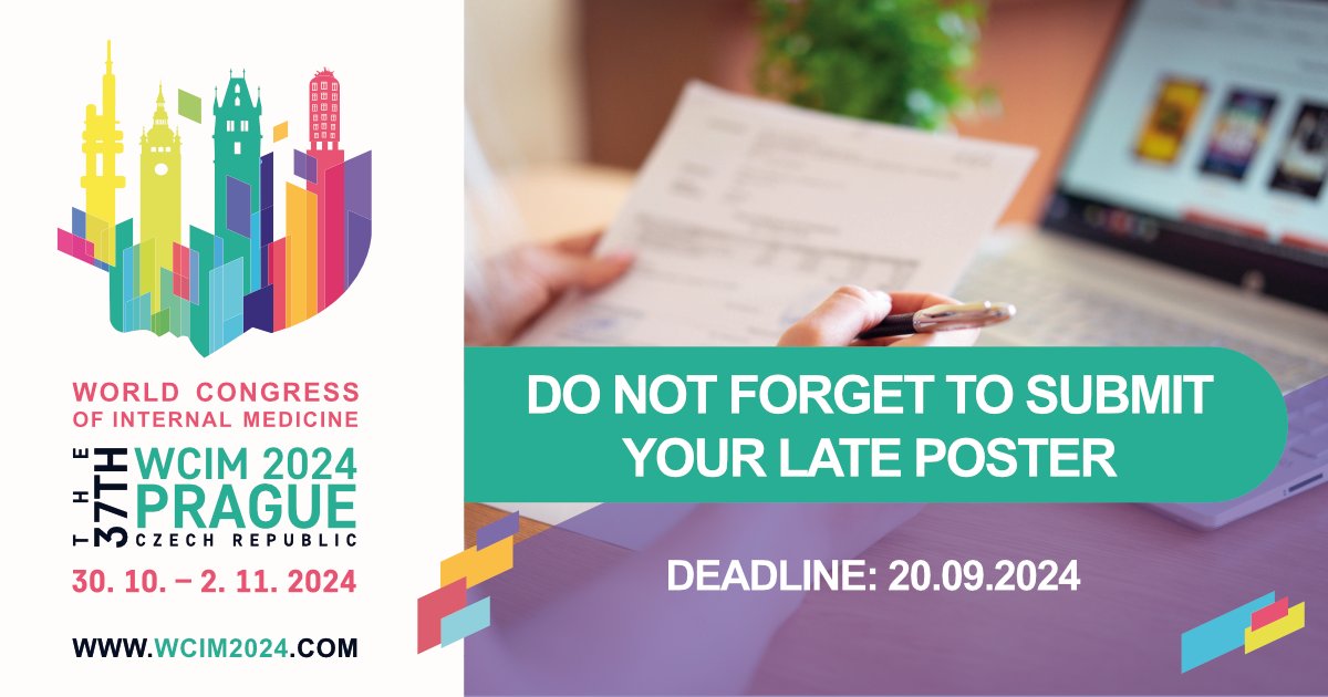 Don't miss your chance to submit your late poster! 📋✨ It's time to gather your ideas 💡 and research 📚 to showcase your work. 
⏳ The final deadline is approaching fast: September 20, 2024. 
Submit your poster now and be part of the conversation! 🚀
wcim2024.com/call-for-abstr…