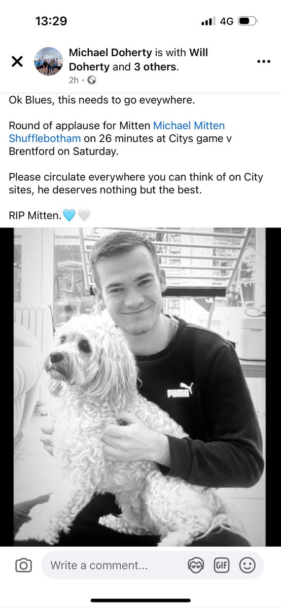 frasermcfc's tweet image. RIP Mitten 🩵🤍 Once a blue. Always a blue