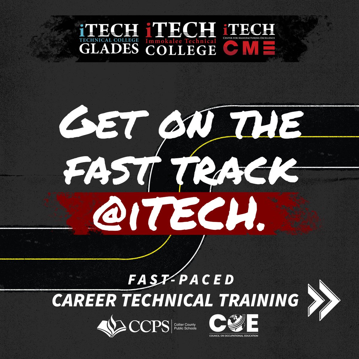 iTECH_College's tweet image. 🔎 Looking to gain an education, receive real-world industry experience, and graduate debt-free?
⚡️ Get on the fast track at iTECH! Your path to success is a step away! 
✔️17 Hands-on Career training programs
✔️3 Campus locations
✔️93% Job Placement Rate
itech.edu