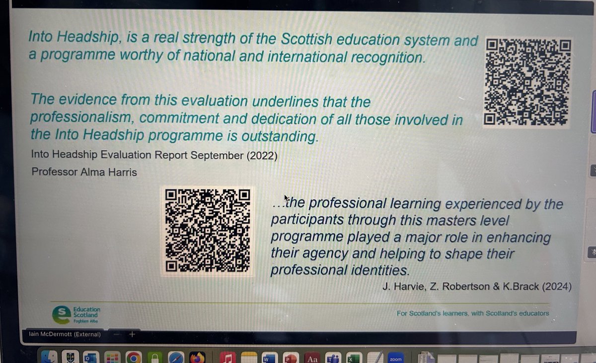 UofGHeadship's tweet photo. Great to see @AlmaHarris1 comprehensive and highly positive evaluation of #IntoHeadship highlighted, along with research from @julieharvie67 @UofGEducation and @KJLBrack @DrZoeRob @EdinburghUni #Headship @iain_mcd @MThomasEdDev @Collaboration #EdScotPLL @UofGSocSci https://t.co/2SVZivg2da