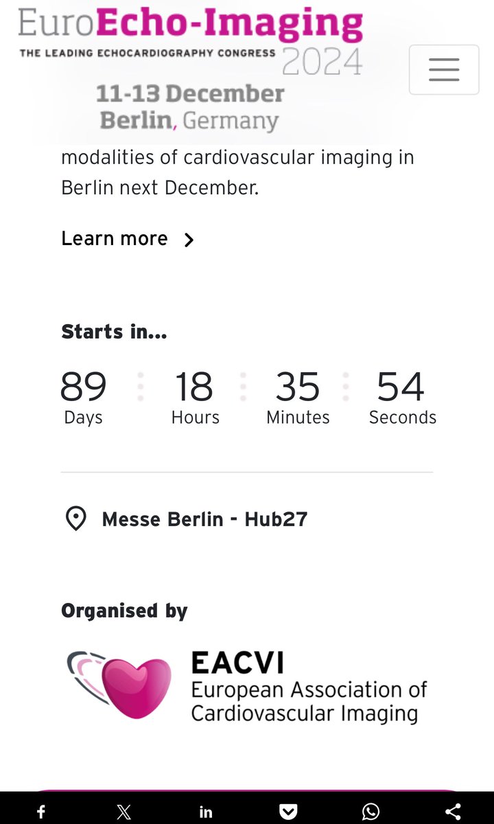 Victoria Delgado (@vdelgadogarcia) on Twitter photo Count down for #EuroEcho2024 the best congress closing the year for imaging lovers 💕💕
Check the scientific Programme esc365.escardio.org/EuroEcho/progr…
And register! Early fees finishing soon
Hurry up and register! <a href="/denisamuraru/">Denisa Muraru</a> <a href="/Sarah_Moharem/">Sarah Moharem Elgamal, MBBCh, MSc, PhD👩🏻⚕️🫀</a> <a href="/EACVIPresident/">EACVI President</a> <a href="/echo_stepbystep/">Vladyslav Kavalerchyk 🇺🇦</a> <a href="/NMerke/">Nicolas Merke</a> Count down for #EuroEcho2024 the best congress closing the year for imaging lovers 💕💕
Check the scientific Programme esc365.escardio.org/EuroEcho/progr…
And register! Early fees finishing soon
Hurry up and register! <a href="/denisamuraru/">Denisa Muraru</a> <a href="/Sarah_Moharem/">Sarah Moharem Elgamal, MBBCh, MSc, PhD👩🏻⚕️🫀</a> <a href="/EACVIPresident/">EACVI President</a> <a href="/echo_stepbystep/">Vladyslav Kavalerchyk 🇺🇦</a> <a href="/NMerke/">Nicolas Merke</a>