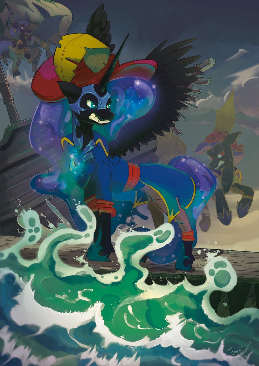 Nightmare Moon débarque !!
Poster réalisé pour les donations du <a href="/LeBastionBrony/">Le Bastion Brony and Friends</a> :)
En coopération avec mon ami <a href="/PonetteDeFeu/">Ponet</a> 
Très heureuse d'avoir pu travailler sur cette œuvre avec toi ! ^w^
#mlpfanart #mylittlepony