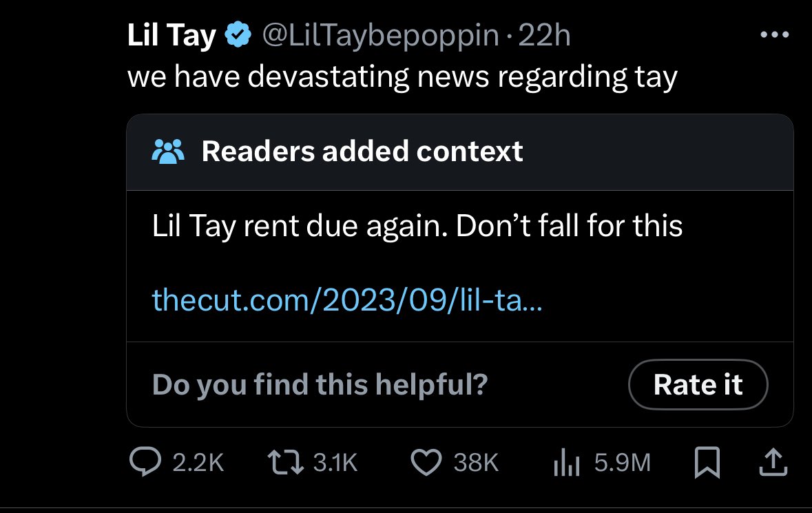 This has to be the WILDEST community note I’ve ever seen in my time on X 😂😭