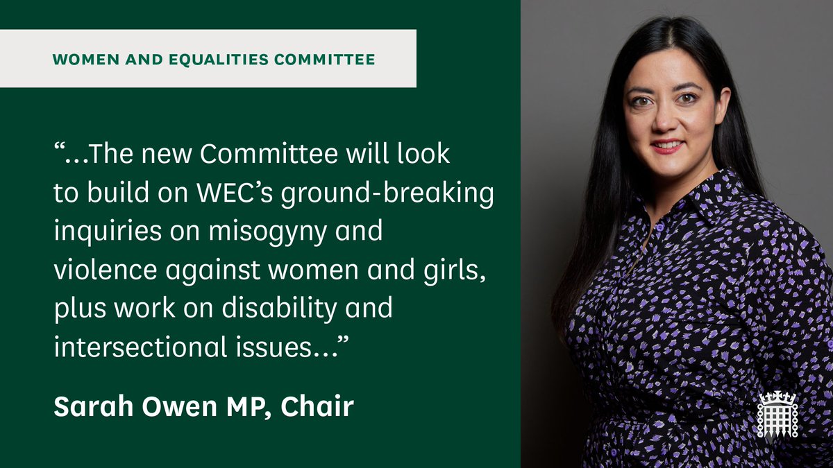 📢 @SarahOwen_  speaks as the new chair of the committee.

Read the full statement on our website 👇 

committees.parliament.uk/committee/328/…