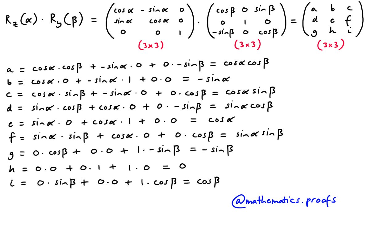 tiago_hands's tweet photo. The final derivations of the yaw, pitch and roll #matrix.
#yawpitchroll #trigonometry #rotationmatrix
Part 1, Part 2 and Part 3. Final parts will be added to comments section. https://t.co/WchBKYA1Yp
