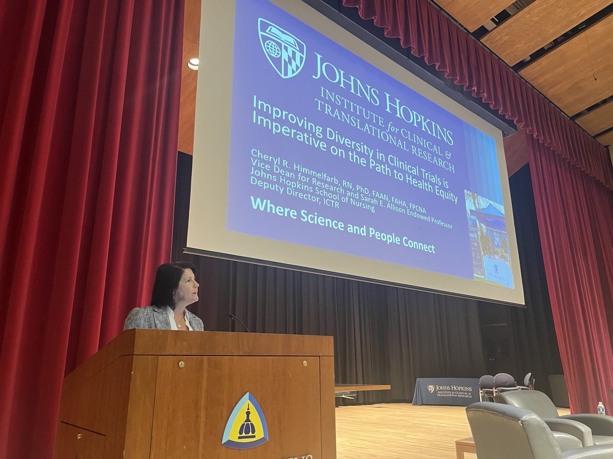 Johns Hopkins ICTR (@ictrjhu) on Twitter photo Dr. <a href="/CDH_JHU/">Cheryl Himmelfarb</a> <a href="/JHUNursing/">Hopkins Nursing</a> <a href="/ictrjhu/">Johns Hopkins ICTR</a> kicks off day 2 with a call to action that improving diversity in clinical trials is imperative in the path to health equity. #CommunityEngagement <a href="/nihceal/">NIH Community Engagement Alliance</a> Dr. <a href="/CDH_JHU/">Cheryl Himmelfarb</a> <a href="/JHUNursing/">Hopkins Nursing</a> <a href="/ictrjhu/">Johns Hopkins ICTR</a> kicks off day 2 with a call to action that improving diversity in clinical trials is imperative in the path to health equity. #CommunityEngagement <a href="/nihceal/">NIH Community Engagement Alliance</a>