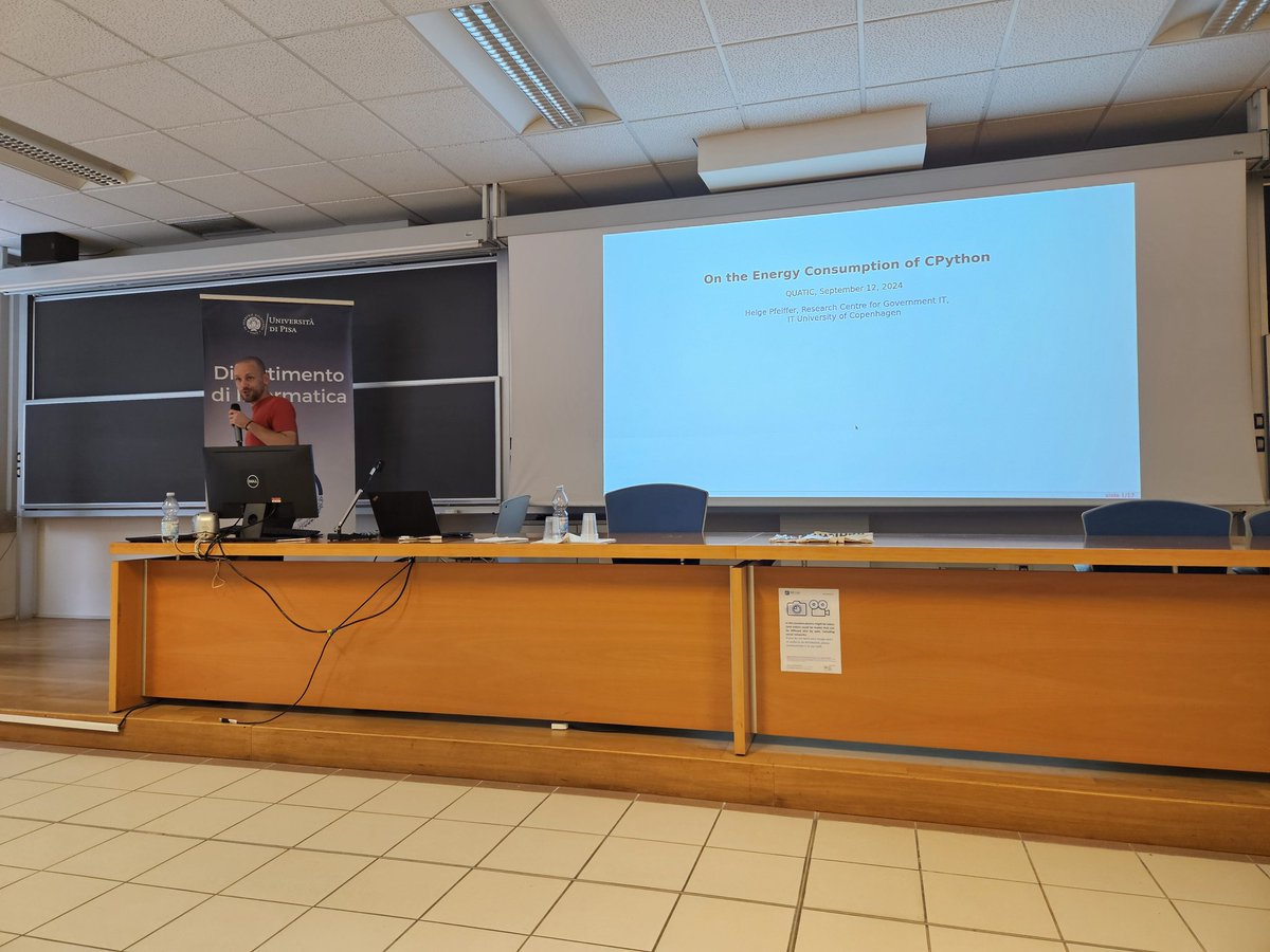 The session continues with Rolf-Helge Pfeiffer presenting his work On the Energy Consumption of Various Versions of CPython #QUATIC2024