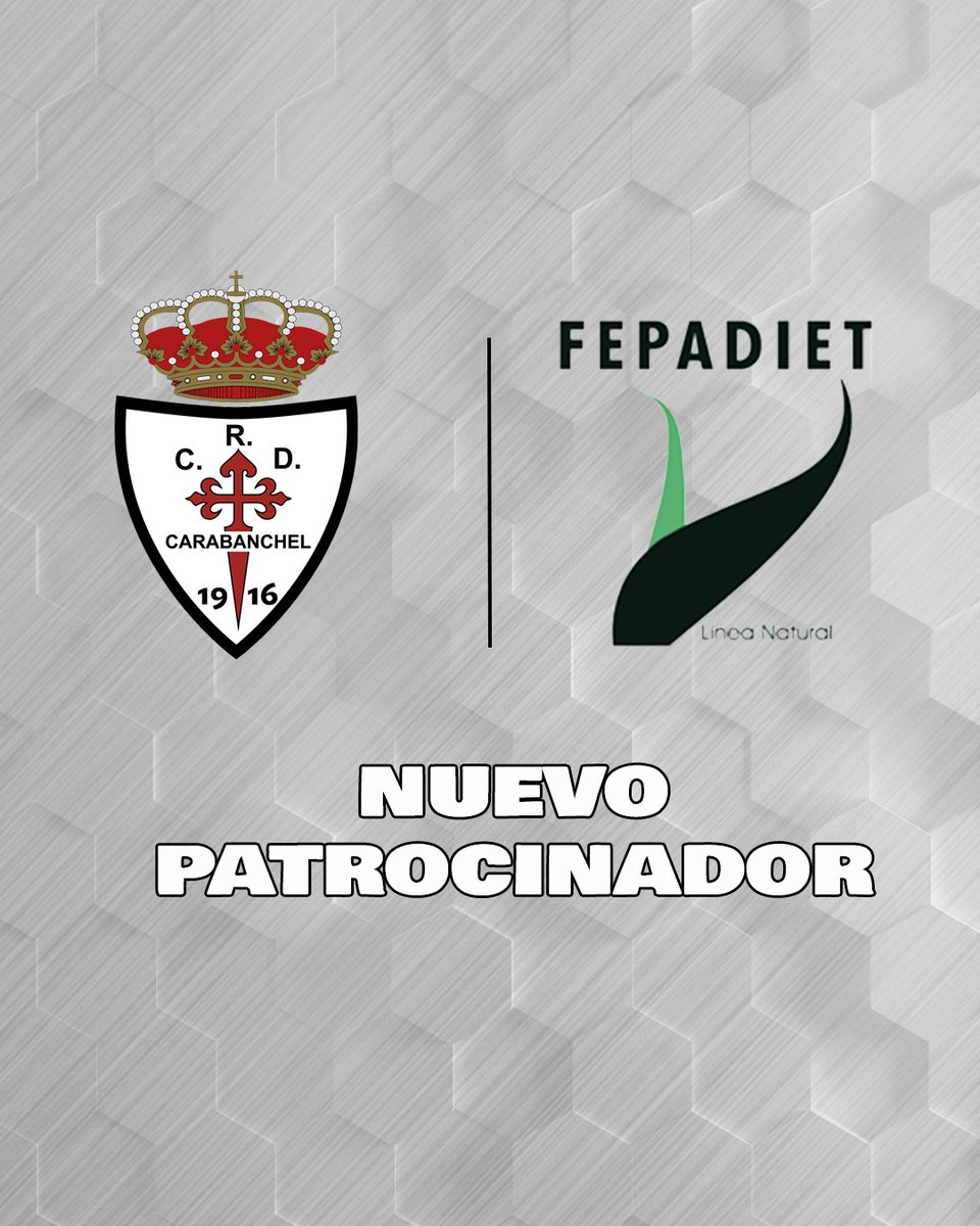 rcdcarabanchel's tweet photo. 💚 𝗙𝗘𝗣𝗔𝗗𝗜𝗘𝗧 🆕 patrocinador
Nos complace anunciar el acuerdo alcanzado con Fepadiet, distribuidores de #complementosalimenticios
Permitirá a nuestros deportistas satisfacer sus necesidades y optimizar su rendimiento para llegar al máximo nivel
Fepadiet🤝 Carabanchel‼️ https://t.co/rPhgxgtBhk