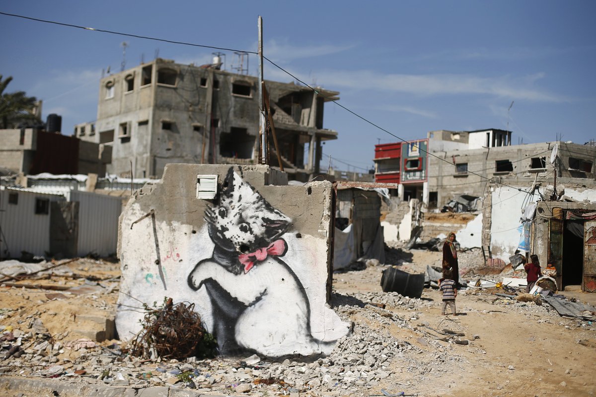 “Gaza is often described as ‘the world’s largest open air prison’ because no-one is allowed to enter or leave. But that seems a bit unfair to prisons - they don’t have their electricity and drinking water cut off randomly almost every day.” - #Banksy 

We are $BANKSY on #SOL