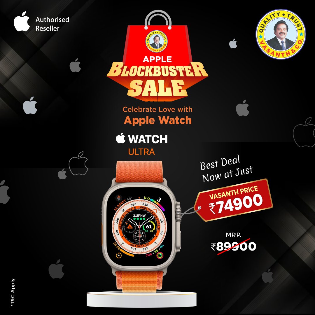 vasanthandco_in's tweet photo. Apple Blockbuster Sale is here! Grab your favorite gadgets and enjoy the weekend with friends! ! ๐ฑ
Donโt miss out on this amazing deal! ๐
.
.
Link in BIO
.
.
.
.
#Vasanthandco #iphone #apple #ipad #Watch #adaptor #discountsale #discounts #trust #quality