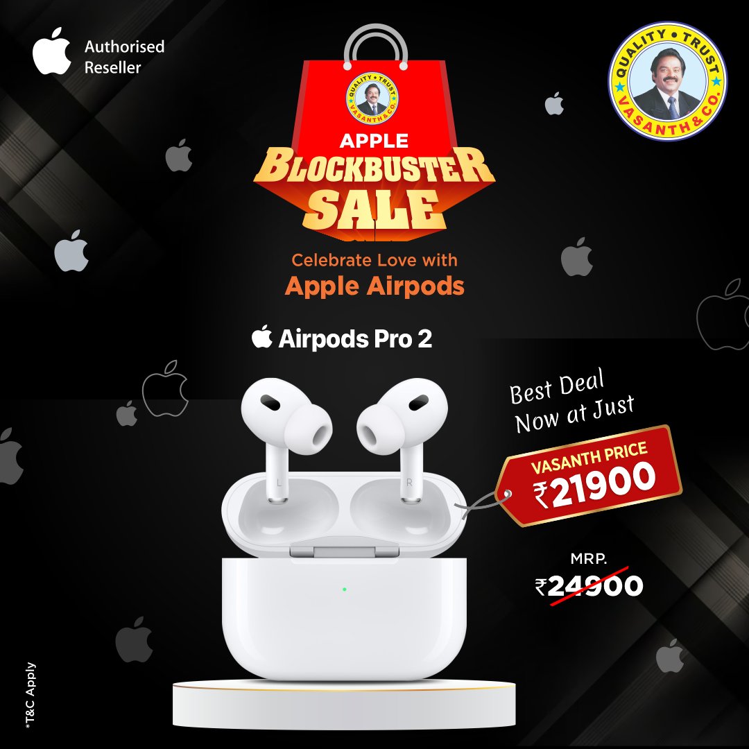 vasanthandco_in's tweet photo. Apple Blockbuster Sale is here! Grab your favorite gadgets and enjoy the weekend with friends! ! ๐ฑ
Donโt miss out on this amazing deal! ๐
.
.
Link in BIO
.
.
.
.
#Vasanthandco #iphone #apple #ipad #Watch #adaptor #discountsale #discounts #trust #quality
