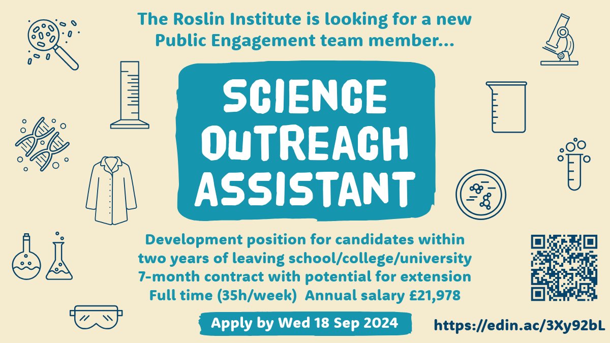 📢We're hiring! 
Our Science Outreach Assistant provides technical support for <a href="/EBSOClab/">EBSOC Lab</a> workshops 🥼🧪🔬🧬🧫
It's an ideal #job to improve your science &amp; communication skills before going on to future study or work
🗓️✍️Apply by 18 Sep! 
theguarantee.org/jobs-and-appre…