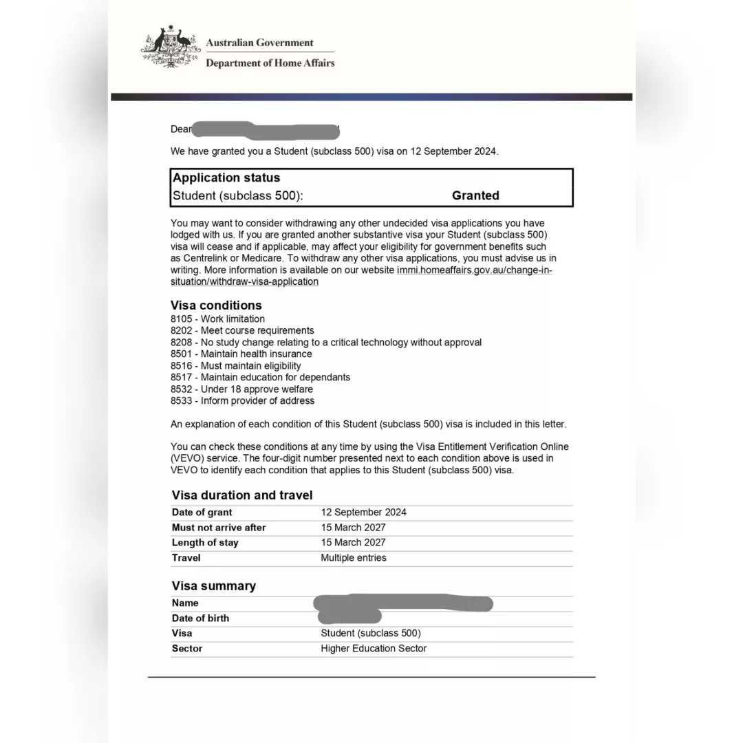 AMSBB_Nigeria's tweet image. Another Australia visa grant🥳! We're thrilled to announce that our team @AMS BridgeBlue Nigeria has helped secure a student visa for our deserving students! 💯

#applynow2024 #australiavisagrant #AMSBBGroup #australiaimmigrationconsultancy