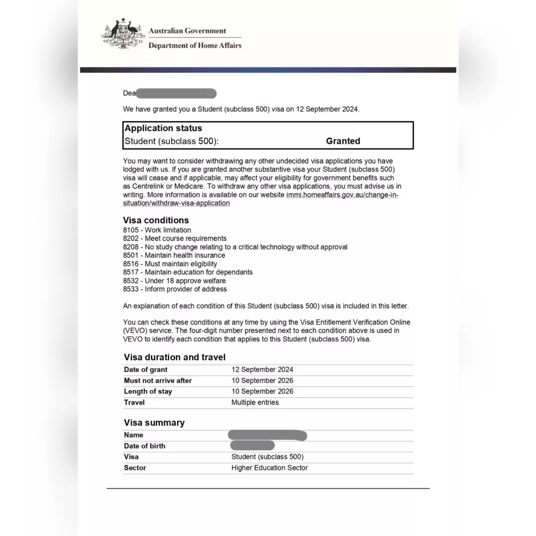 AMSBB_Nigeria's tweet image. Another Australia visa grant🥳! We're thrilled to announce that our team @AMS BridgeBlue Nigeria has helped secure a student visa for our deserving students! 💯

#applynow2024 #australiavisagrant #AMSBBGroup #australiaimmigrationconsultancy