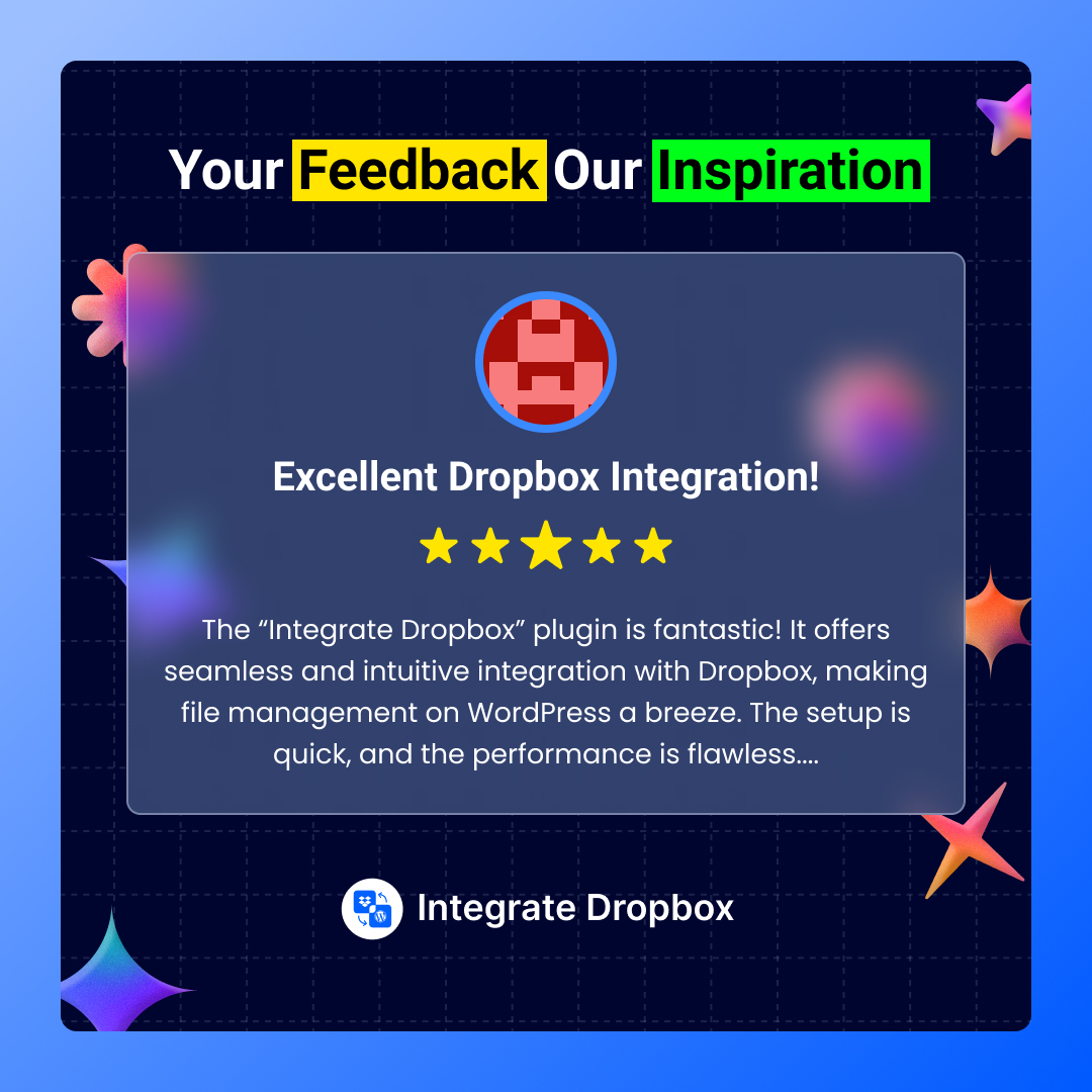 Code_Config's tweet image. Your Feedback Fuels Our Inspiration😊
We receive positive feedback on Integrate Dropbox plugin. Get yours now
wordpress.org/plugins/integr…
#ShannonSharpe #RestInPeace #CNN #TravisKelce #MannyPacquiao #Venezuelan #Swift #JulietteLewis #DOGE #Halsey #TheLastDance #DonLemon #Michelle