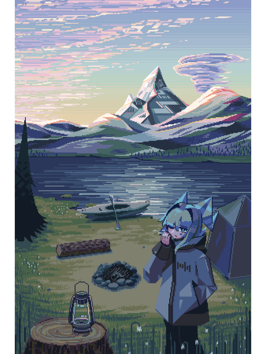 crystal mountain.
#ドット絵 #pixelart