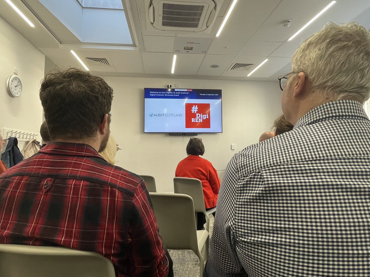 CathCorra's tweet image. Great to hear from Audit Scotland today, on end digital poverty day, on their latest report into #DigitalExclusion in Scotland. #DigiRen24