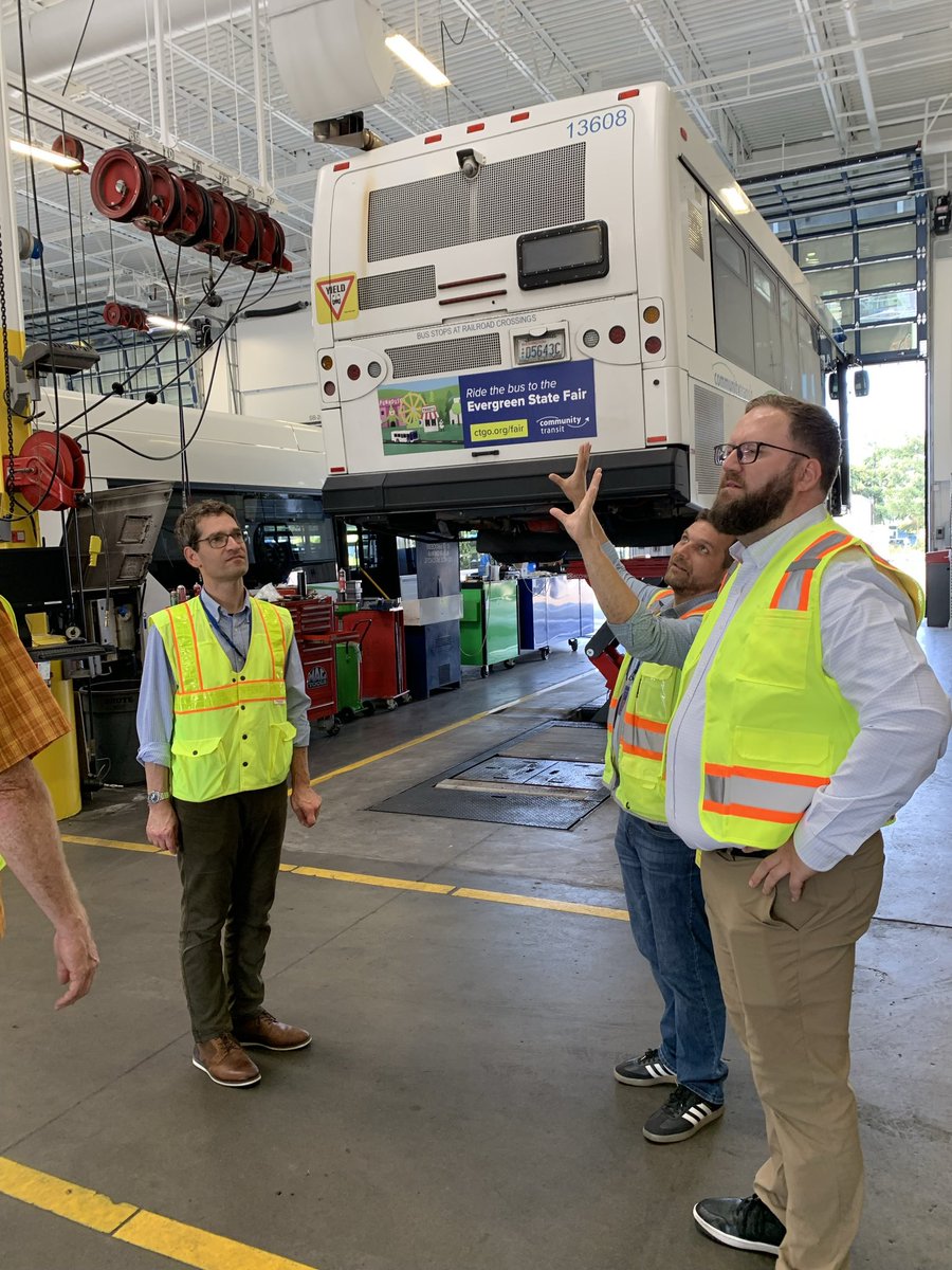 I had a blast last week seeing up close &amp; personal the important &amp; exciting work happening at Community Transit. CT &amp; transit orgs around WA do incredible things, including increasing folks’ access to transit through more routes, the transition to zero emission buses &amp; much more!