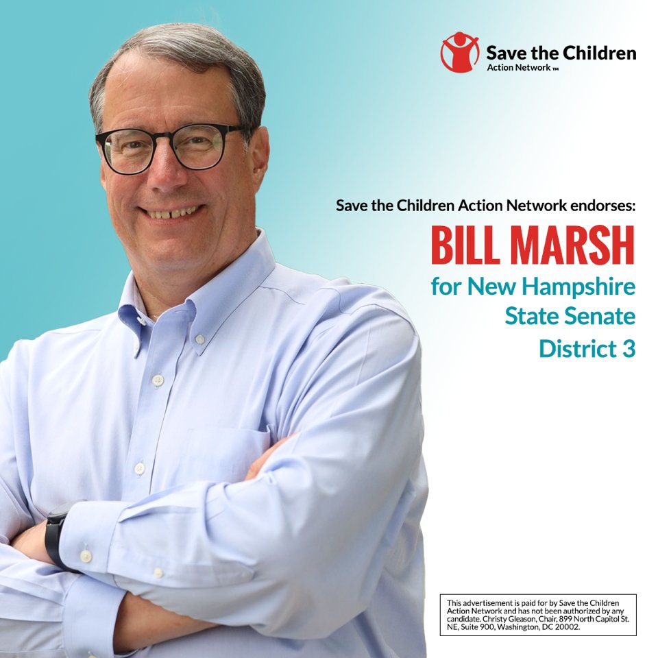 SCActionNetwork's tweet photo. We are pleased to announce the first candidate of our bipartisan slate of endorsements in New Hampshire: @wmarshcc8
These candidates have proven through their legislative leadership, professional background, and personal experiences that they are champions for kids. #VoteforKids https://t.co/evWANC0kUX
