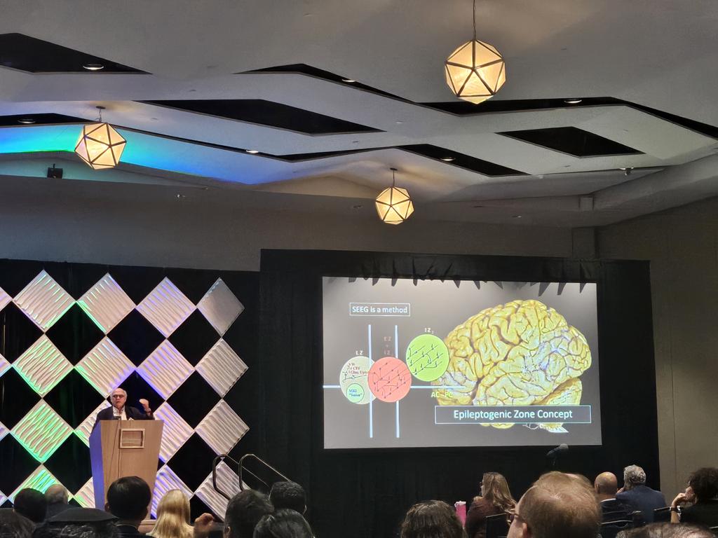 Dr. Patrick Chauvel, eminent #epileptologist, presenting on #SEEG. We are fortunate to have a masterclass session on #epilepsy and #epilepsysurgery, part of the #CCFEpilepsySummit2024 conference. Happening now!

#neurology #neurosurgery