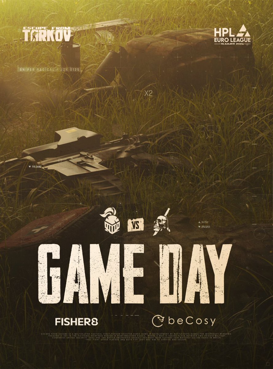 Our Tarkov Arena team is back at it again today and ready for some more flawless games🔥

🆚 Sicario
⏰ 19:45 BST /  20:45 CEST
📺 TTV / huntpremier

#ITBTarkov #UpTheKnights #TarkovArena