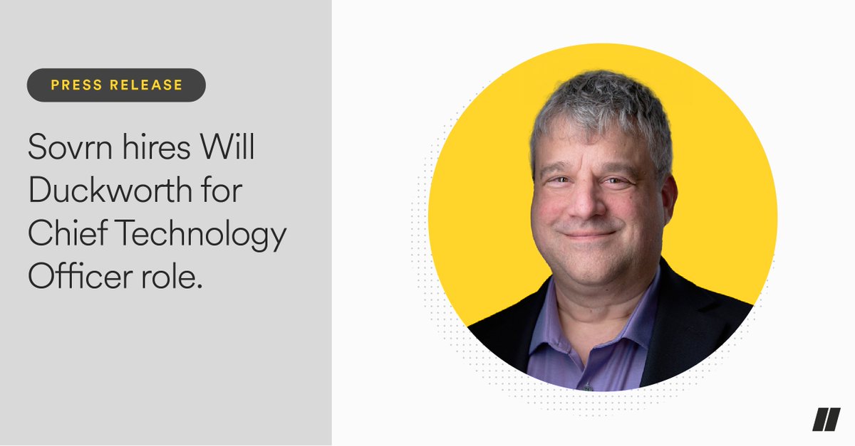 Sovrn announces industry veteran, Will Duckworth, as the new CTO to oversee the tech vision and strategy for the publisher technology platform. 

Read the press release: bit.ly/4d3DnmL